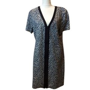 Tory Burch Multicolor Speckle Print Front Zip Dress | XL